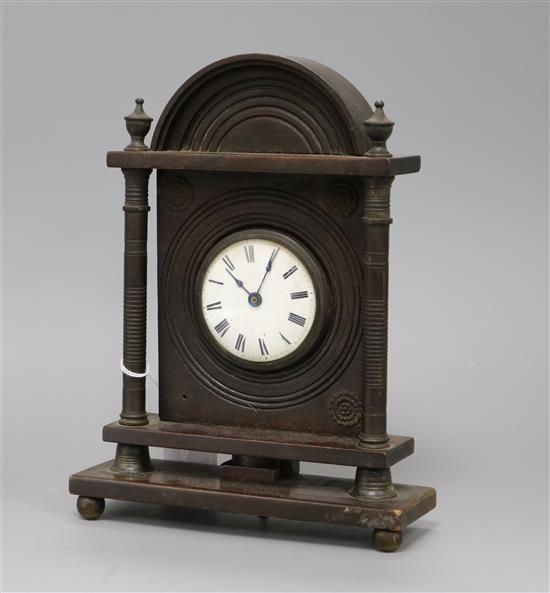 C. Duncan, London. An early 19th century mahogany cased timepiece height 26cm